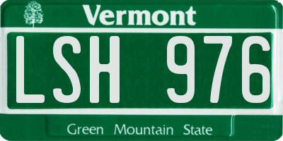 VT license plate LSH976