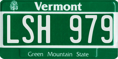 VT license plate LSH979