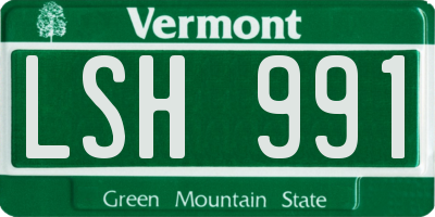 VT license plate LSH991