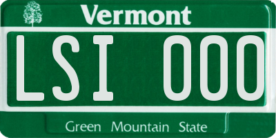 VT license plate LSI000