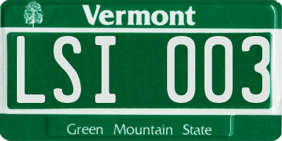 VT license plate LSI003