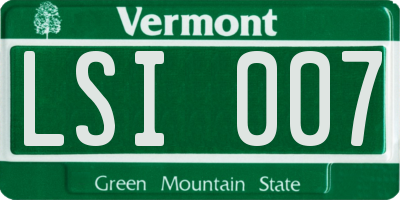VT license plate LSI007