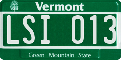 VT license plate LSI013