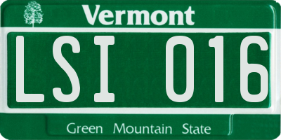 VT license plate LSI016