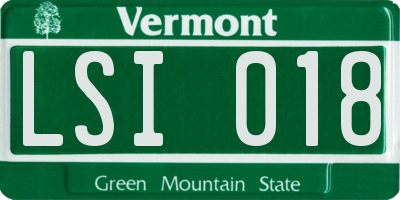 VT license plate LSI018