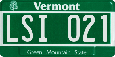 VT license plate LSI021