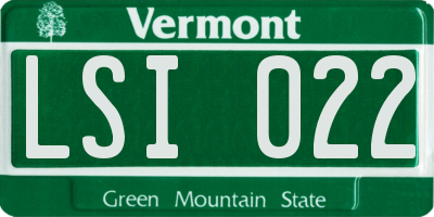 VT license plate LSI022