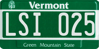 VT license plate LSI025