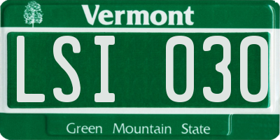 VT license plate LSI030