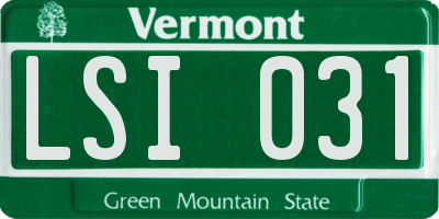 VT license plate LSI031