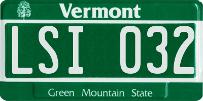 VT license plate LSI032