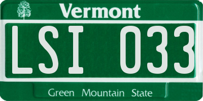 VT license plate LSI033