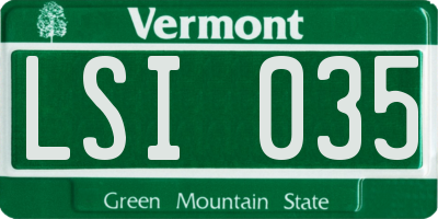 VT license plate LSI035