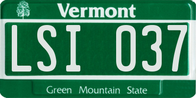 VT license plate LSI037