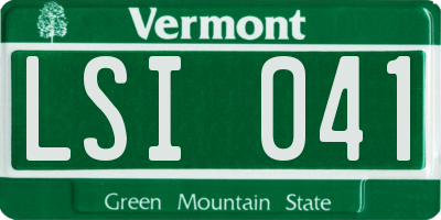 VT license plate LSI041