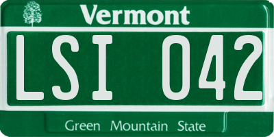 VT license plate LSI042