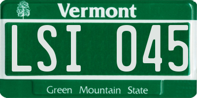 VT license plate LSI045