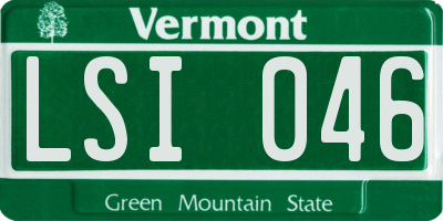 VT license plate LSI046