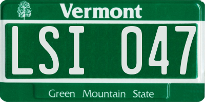 VT license plate LSI047