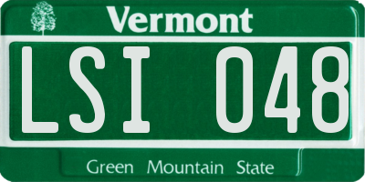 VT license plate LSI048