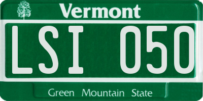 VT license plate LSI050