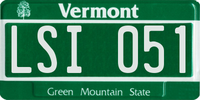 VT license plate LSI051