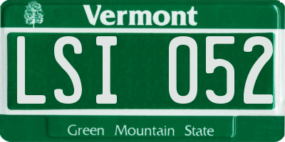 VT license plate LSI052