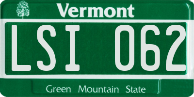 VT license plate LSI062