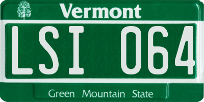 VT license plate LSI064