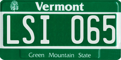 VT license plate LSI065
