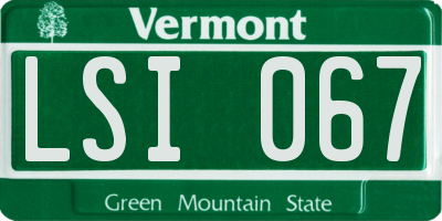 VT license plate LSI067
