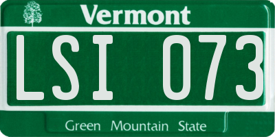 VT license plate LSI073