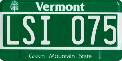 VT license plate LSI075