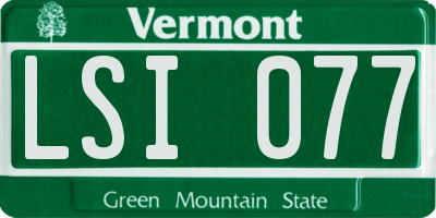 VT license plate LSI077