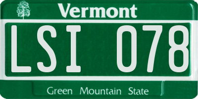 VT license plate LSI078