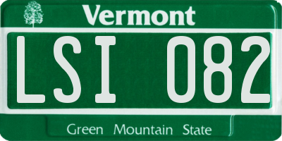 VT license plate LSI082