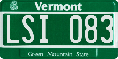 VT license plate LSI083