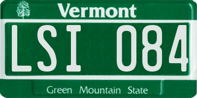 VT license plate LSI084
