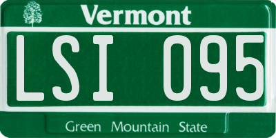 VT license plate LSI095