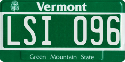 VT license plate LSI096