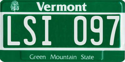 VT license plate LSI097