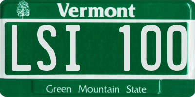 VT license plate LSI100