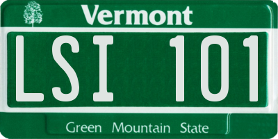 VT license plate LSI101