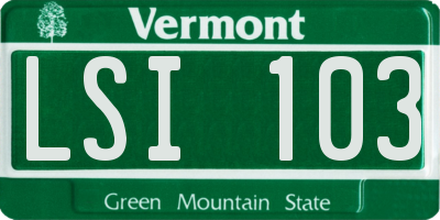 VT license plate LSI103