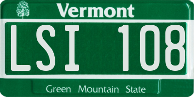 VT license plate LSI108