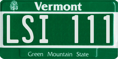 VT license plate LSI111