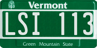VT license plate LSI113