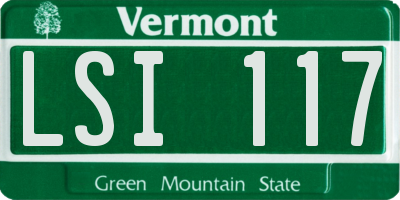 VT license plate LSI117