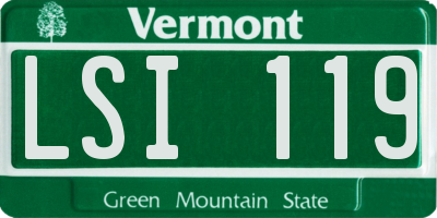 VT license plate LSI119