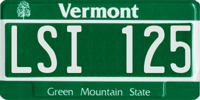 VT license plate LSI125